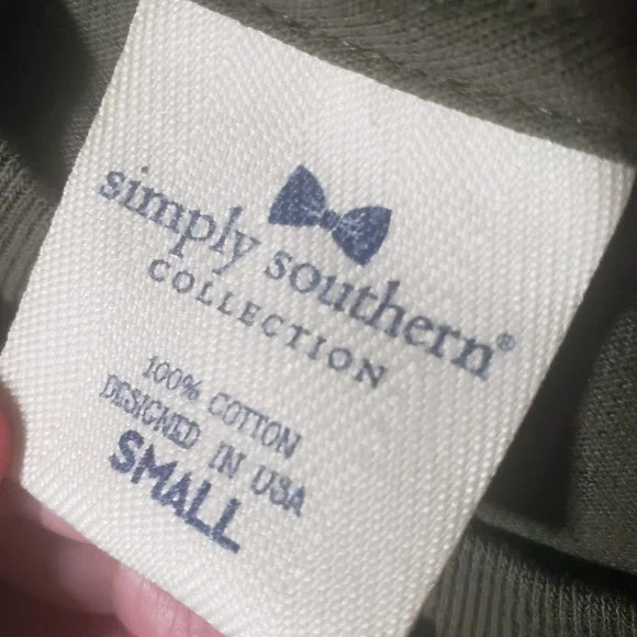 Simply Southern God is Within Her Long Sleeve T-Shirt Sz S Olive Bible - Picture 6 of 7